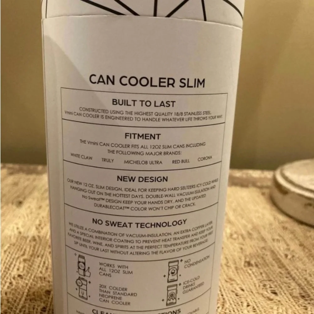 Vmini slim can‎ cooler! 12oz NEW!